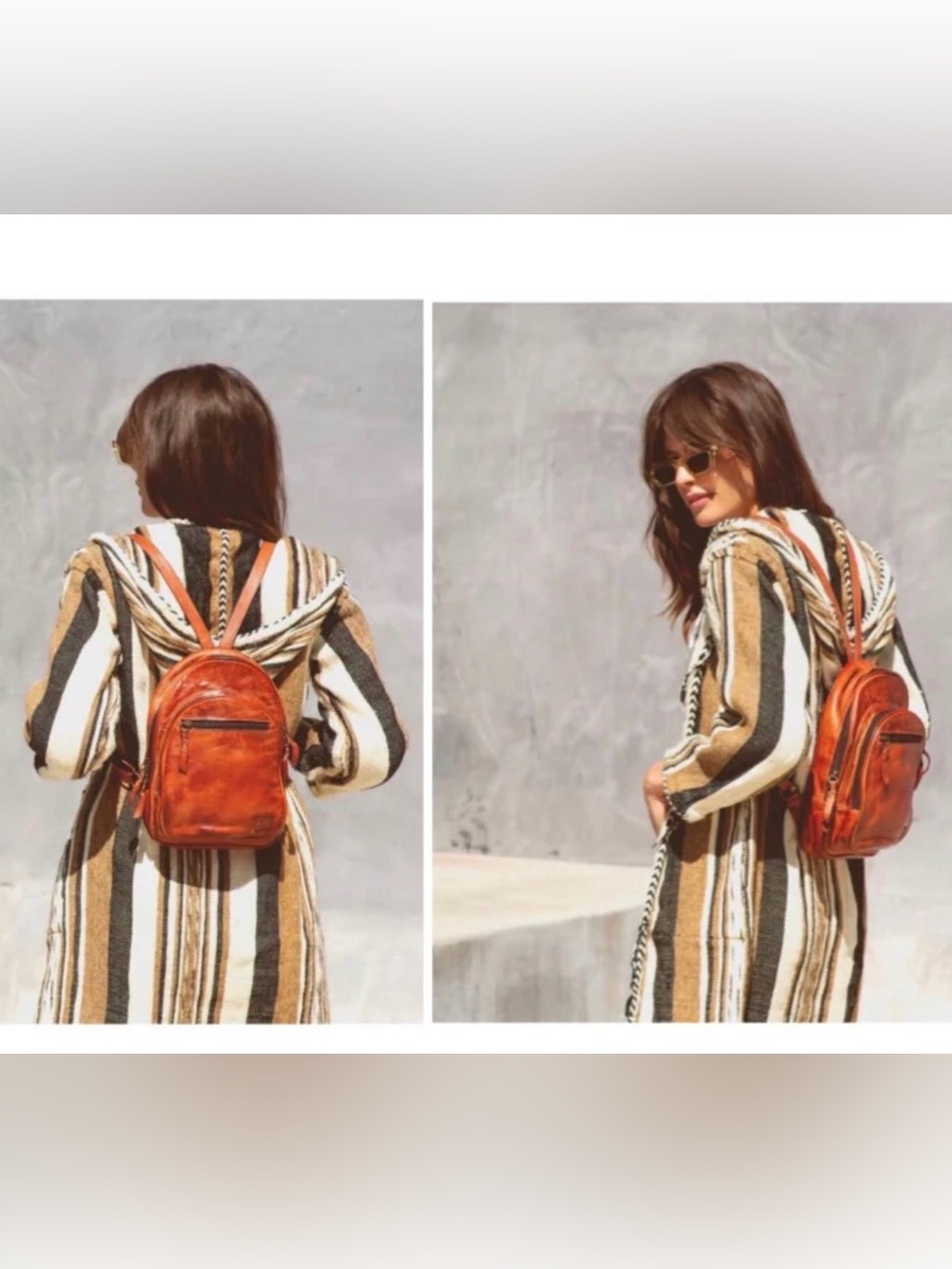 Bed Stu Leather Dominque Backpack Cognac DD Retail $235 - Picture 14 of 14